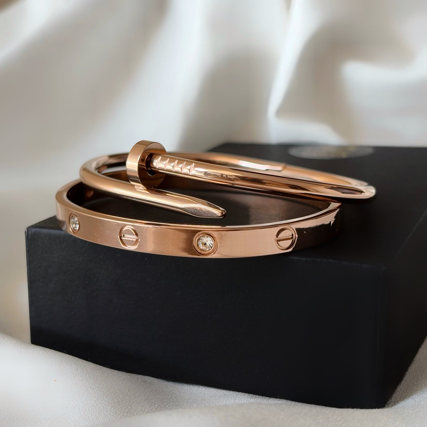 Nail and Love Band Combo (Rose Gold)