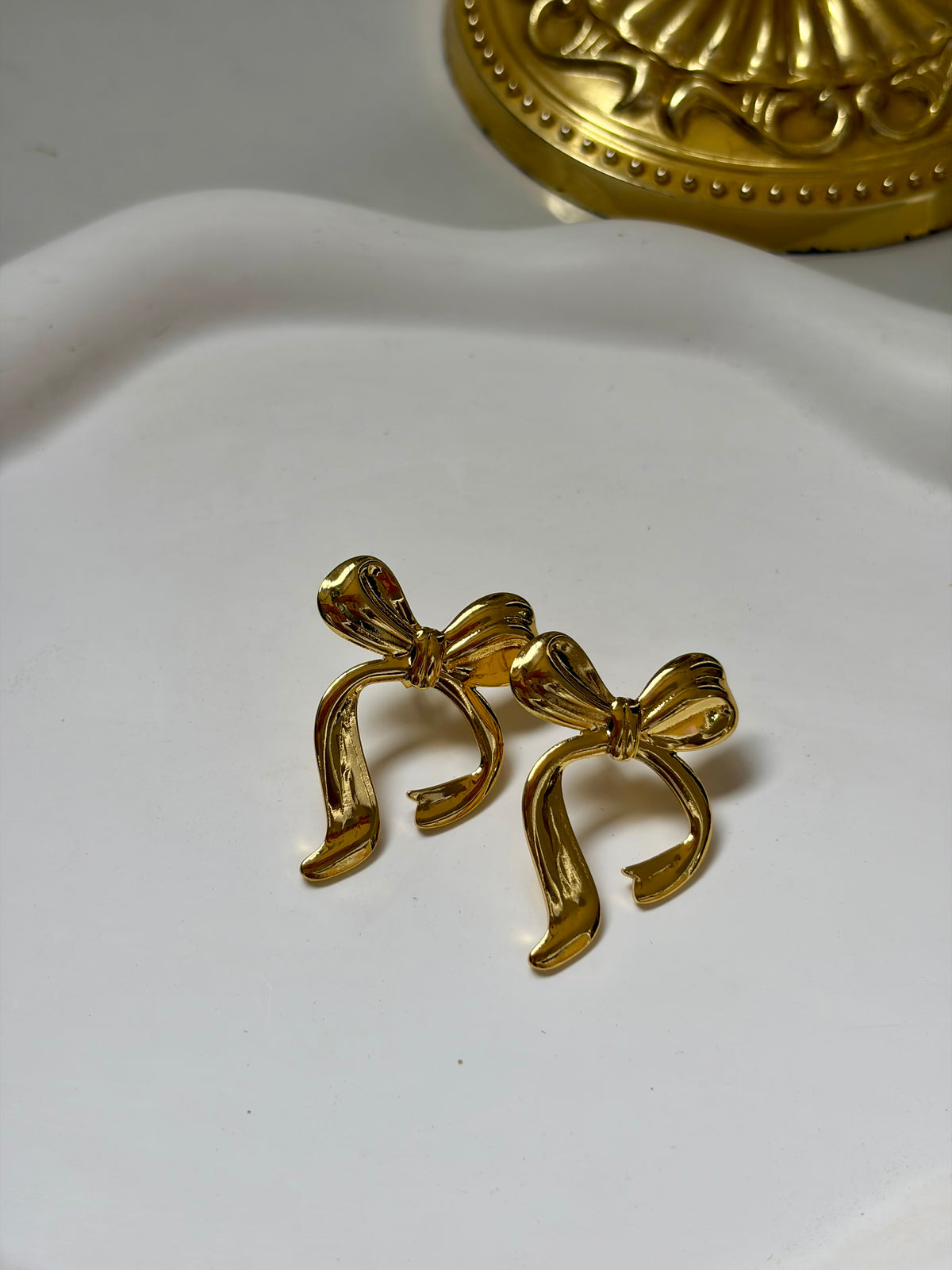 3-Piece Gold Stainless Steel Stud Earrings Set