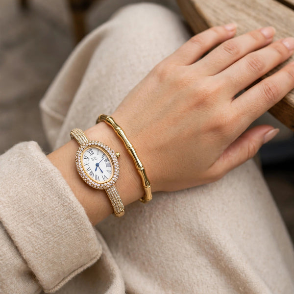 Eclat Watch and Bamboo Bracelet