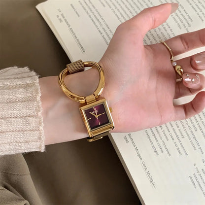 Blush - Women’s Vintage Rectangular Quartz Watch