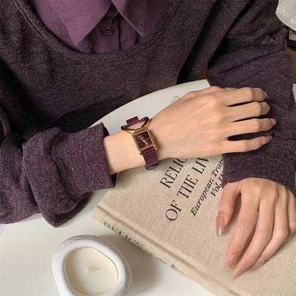 Blush - Women’s Vintage Rectangular Quartz Watch