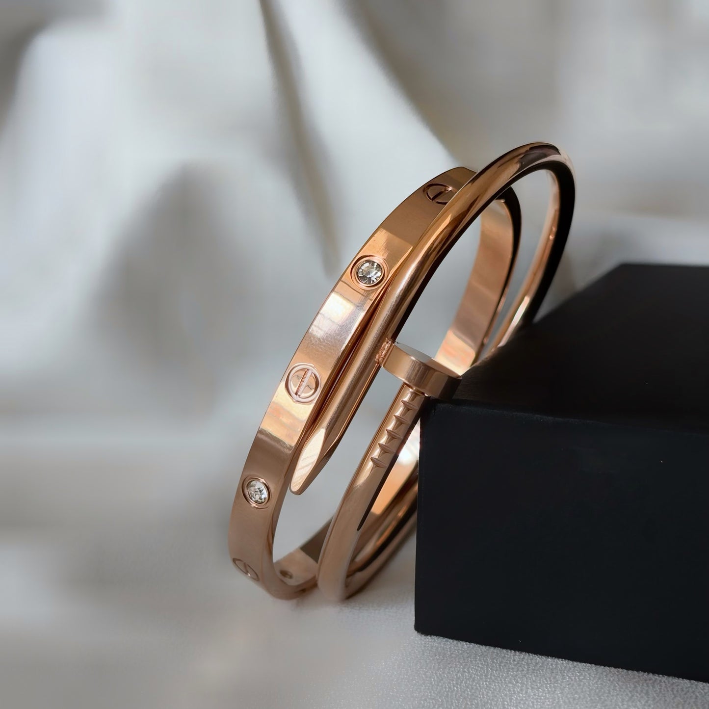 Nail and Love Band Combo (Rose Gold)