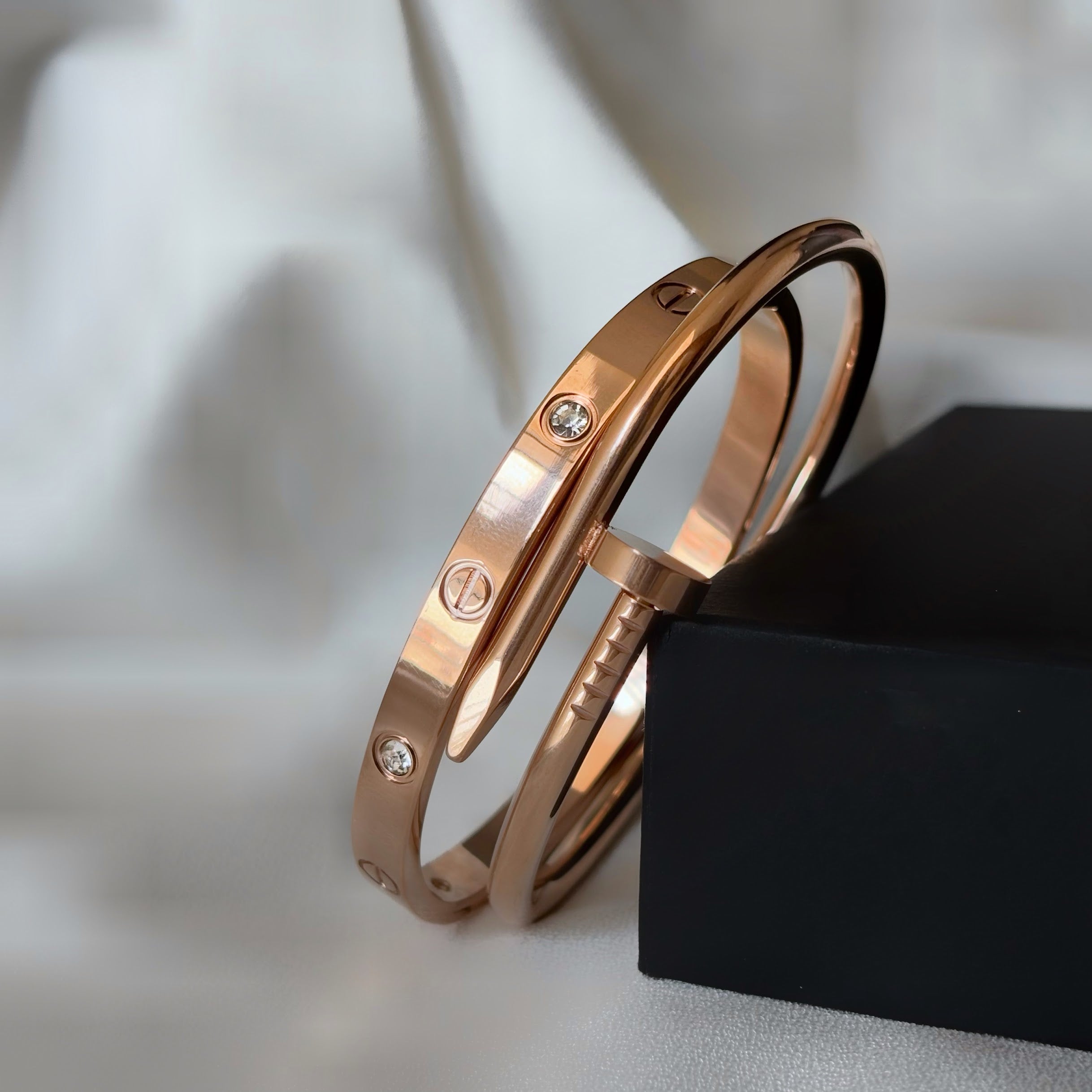 Nail and Love Band Combo (Rose Gold)