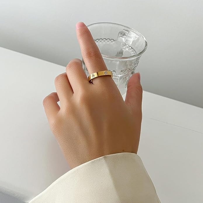 Love band ring (with stones )