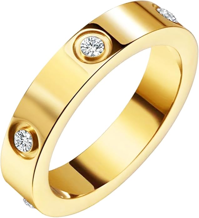 Love band ring (with stones )