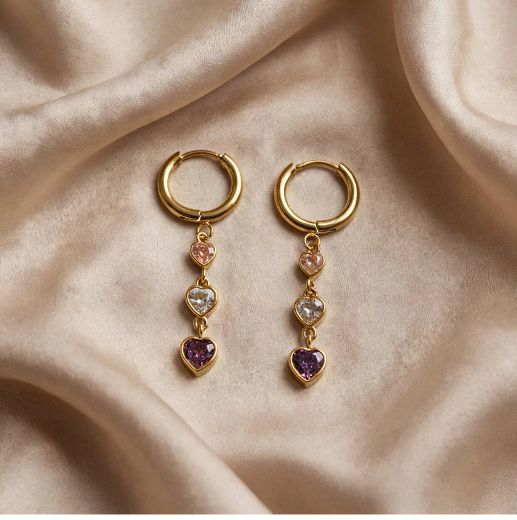 MULTICOLOR HEART DANGLES