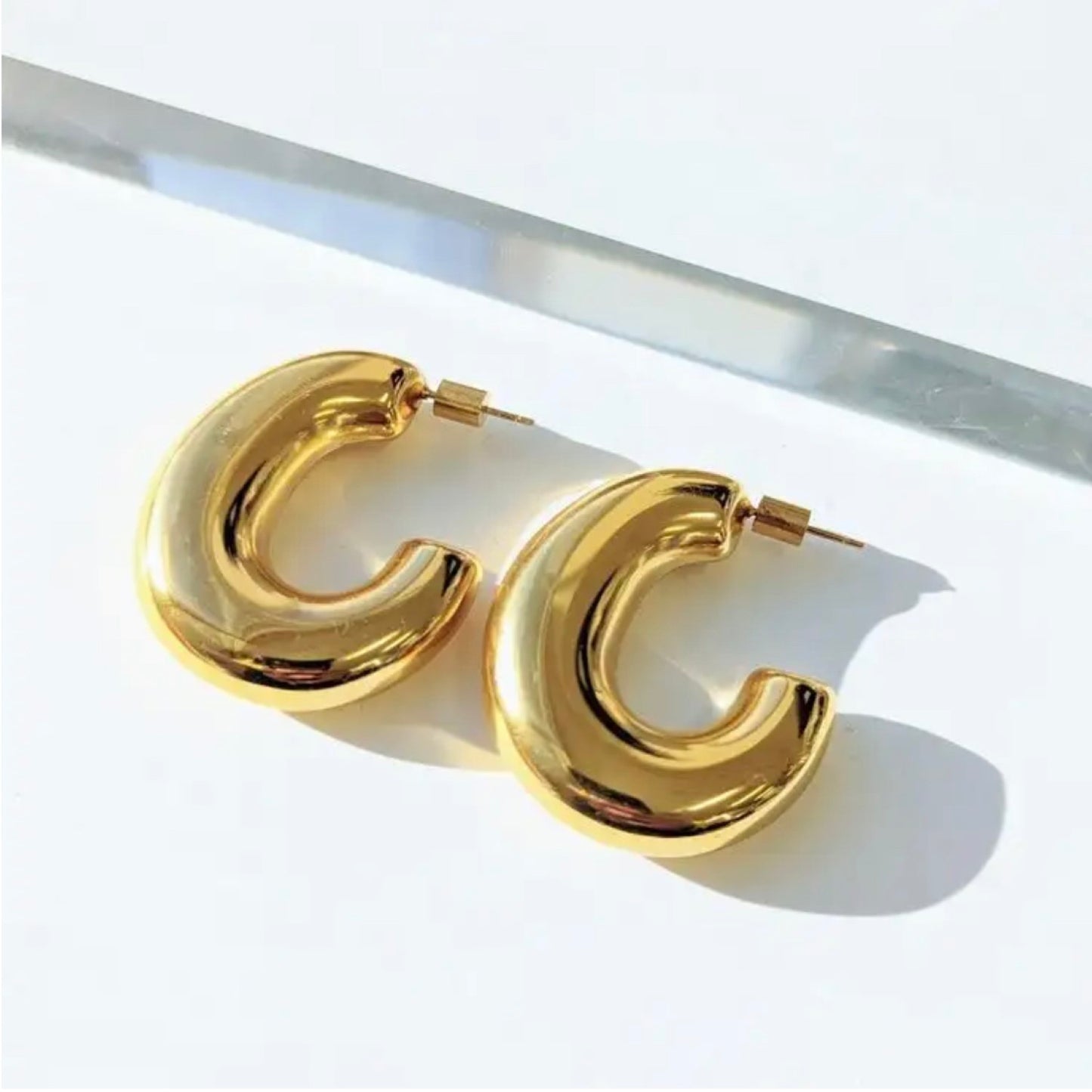 Chunky Gold Hoops