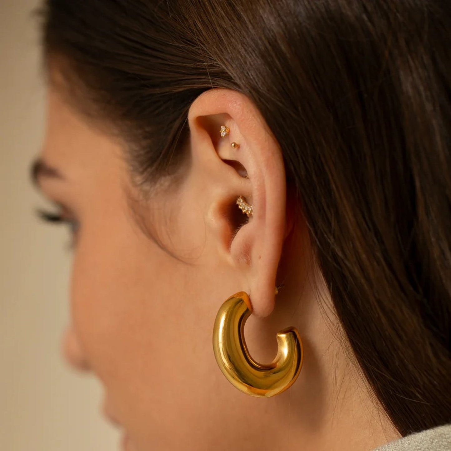 Chunky Gold Hoops