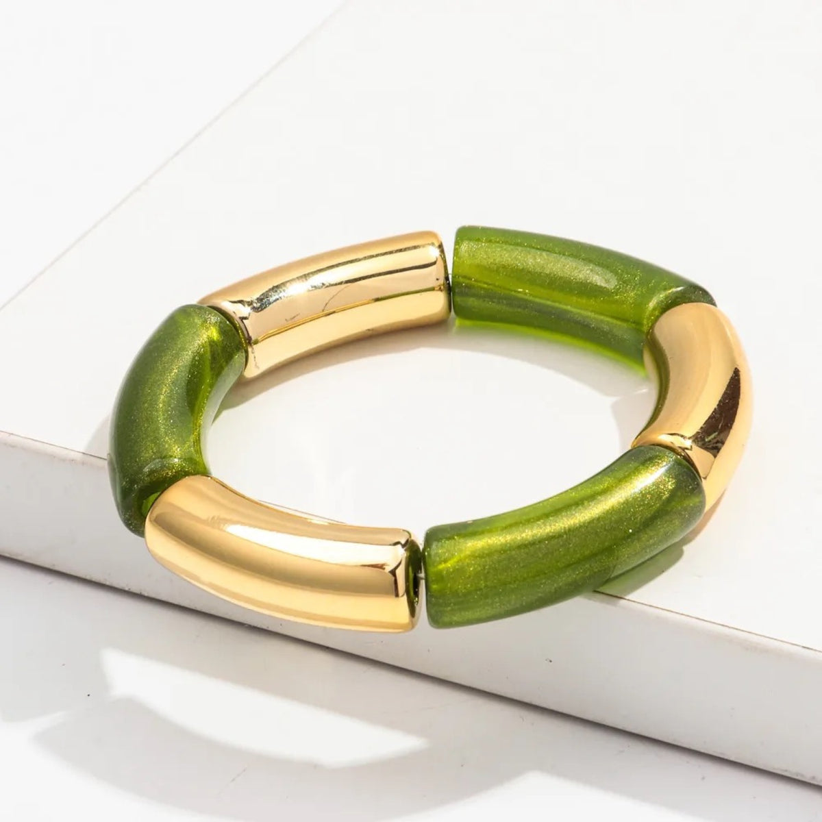Glitter Arylic Bangles (set of 5)