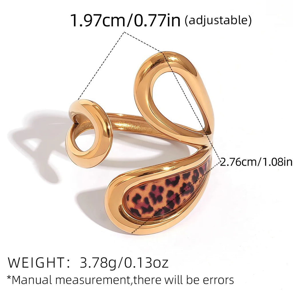 Animal Print Statement Rings