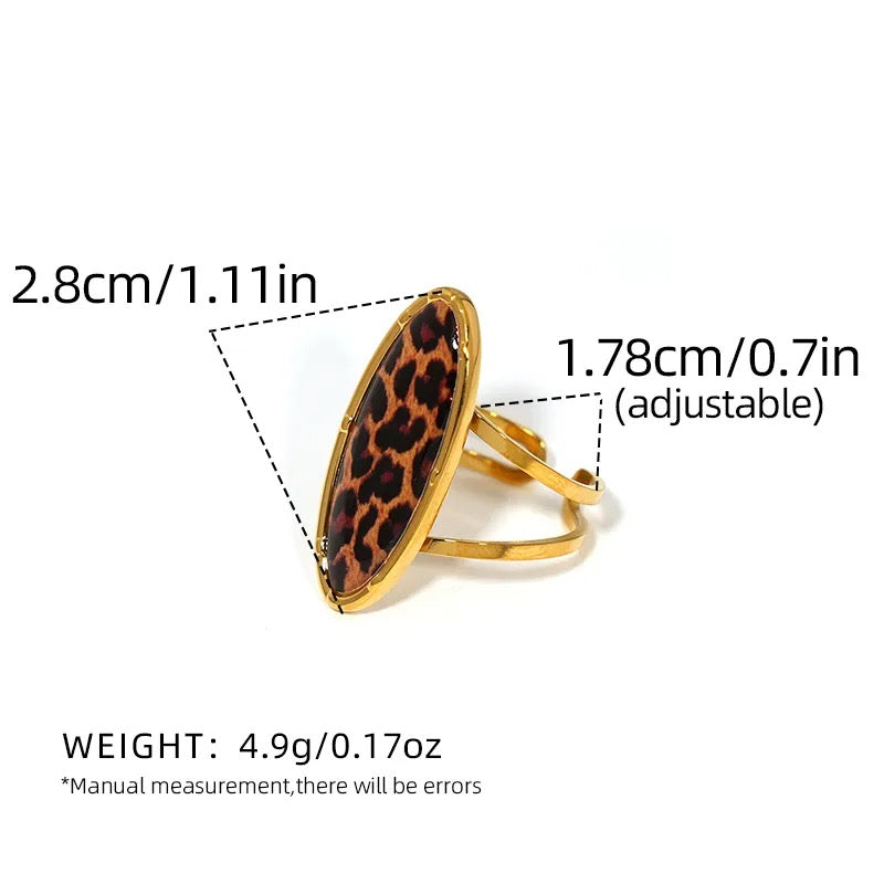 Animal Print Statement Rings