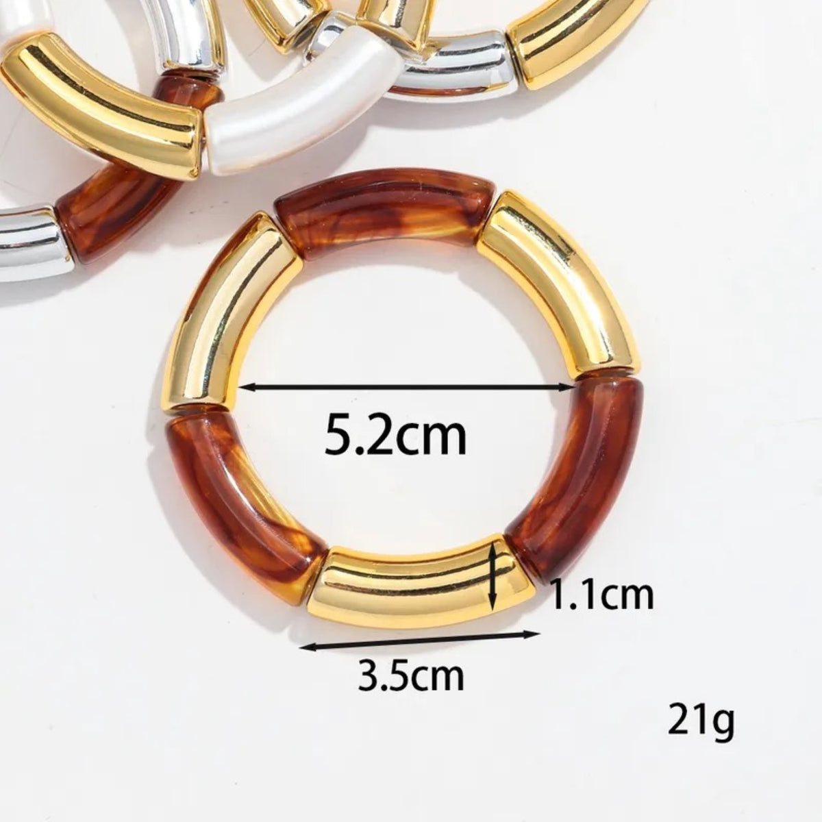 Glitter Arylic Bangles (set of 5)